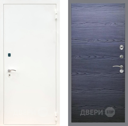 Входная металлическая Дверь Рекс (REX) 1А Белая шагрень GL Дуб тангенальный черный в Краснознаменске
