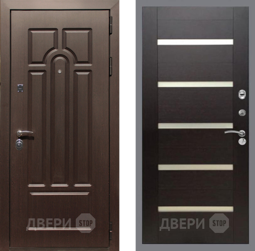 Дверь Рекс (REX) Эврика СБ-14 стекло белое венге поперечный в Краснознаменске