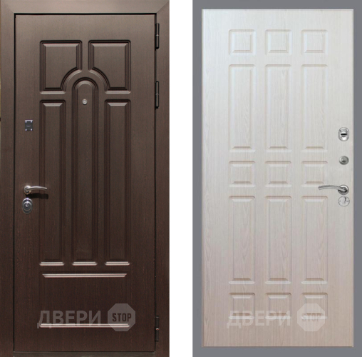 Входная металлическая Дверь Рекс (REX) Эврика FL-33 Беленый дуб в Краснознаменске