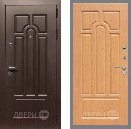 Входная металлическая Дверь Рекс (REX) Эврика FL-58 Дуб в Краснознаменске