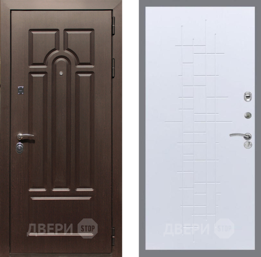 Входная металлическая Дверь Рекс (REX) Эврика FL-289 Белый ясень в Краснознаменске