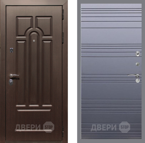 Входная металлическая Дверь Рекс (REX) Эврика Line Силк титан в Краснознаменске