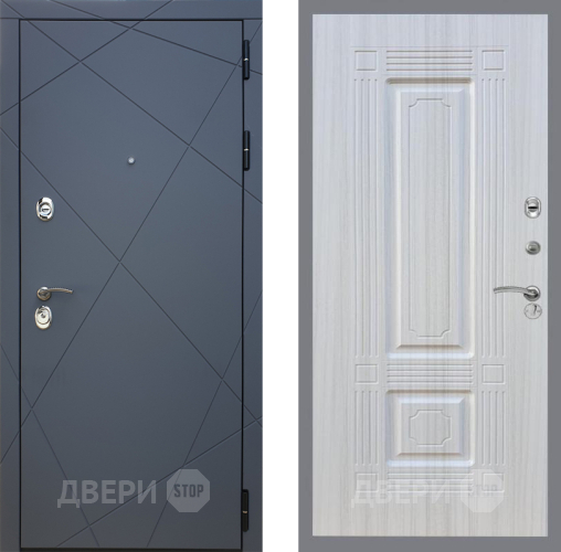 Входная металлическая Дверь Рекс (REX) 13 Силк Титан FL-2 Сандал белый в Краснознаменске