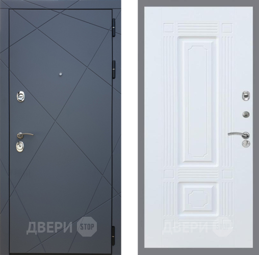Входная металлическая Дверь Рекс (REX) 13 Силк Титан FL-2 Силк Сноу в Краснознаменске