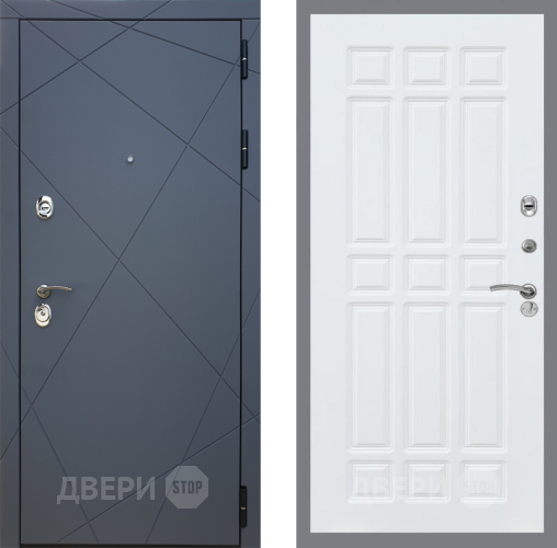 Входная металлическая Дверь Рекс (REX) 13 Силк Титан FL-33 Силк Сноу в Краснознаменске