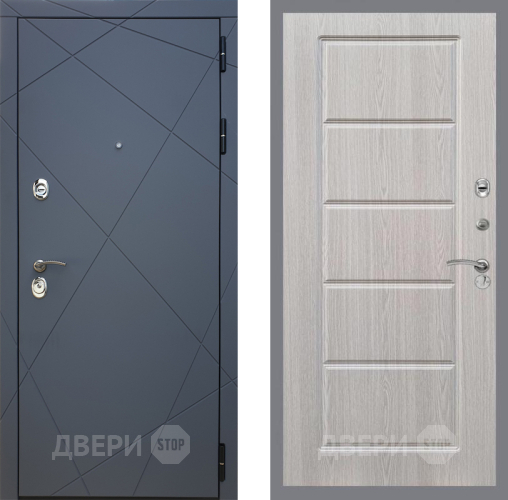 Входная металлическая Дверь Рекс (REX) 13 Силк Титан FL-39 Беленый дуб в Краснознаменске
