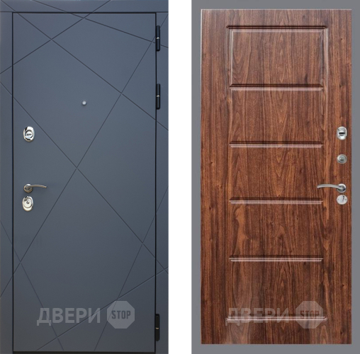 Входная металлическая Дверь Рекс (REX) 13 Силк Титан FL-39 орех тисненый в Краснознаменске