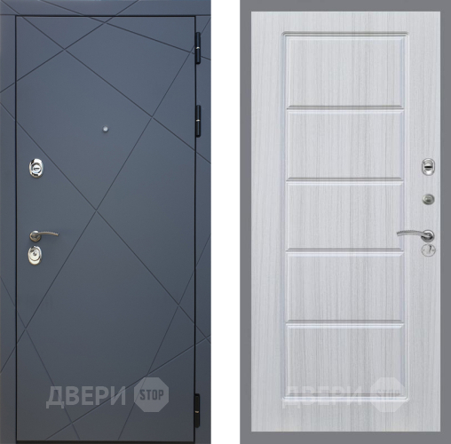 Входная металлическая Дверь Рекс (REX) 13 Силк Титан FL-39 Сандал белый в Краснознаменске