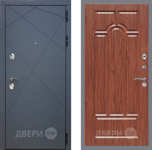 Входная металлическая Дверь Рекс (REX) 13 Силк Титан FL-58 орех тисненый в Краснознаменске