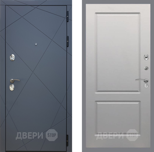 Входная металлическая Дверь Рекс (REX) 13 Силк Титан FL-117 Грей софт в Краснознаменске