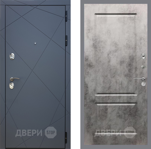 Входная металлическая Дверь Рекс (REX) 13 Силк Титан FL-117 Бетон темный в Краснознаменске