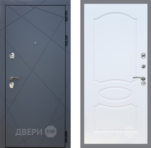 Дверь Рекс (REX) 13 Силк Титан FL-128 Белый ясень в Краснознаменске