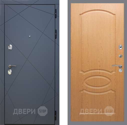 Входная металлическая Дверь Рекс (REX) 13 Силк Титан FL-128 Дуб в Краснознаменске