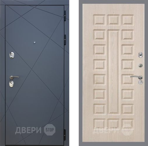 Входная металлическая Дверь Рекс (REX) 13 Силк Титан FL-183 Беленый дуб в Краснознаменске