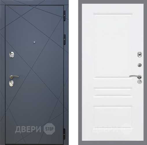 Входная металлическая Дверь Рекс (REX) 13 Силк Титан FL-243 Силк Сноу в Краснознаменске