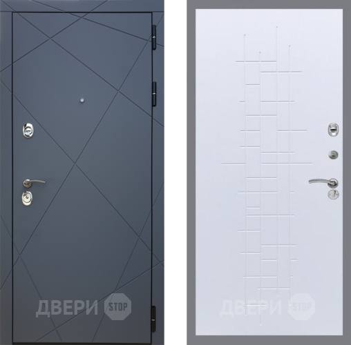 Входная металлическая Дверь Рекс (REX) 13 Силк Титан FL-289 Белый ясень в Краснознаменске