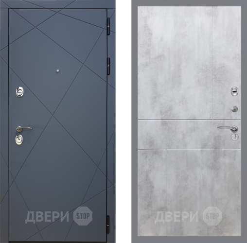Входная металлическая Дверь Рекс (REX) 13 Силк Титан FL-290 Бетон светлый в Краснознаменске