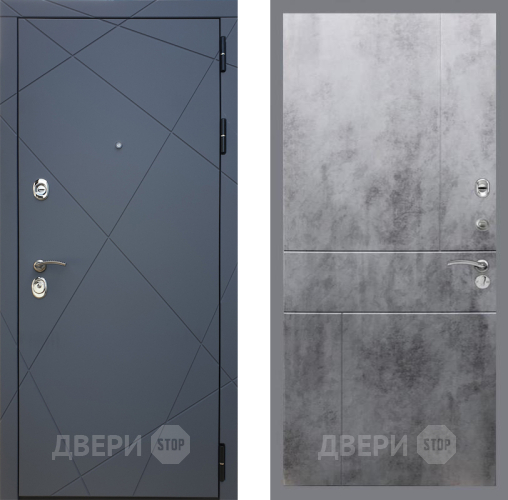 Входная металлическая Дверь Рекс (REX) 13 Силк Титан FL-290 Бетон темный в Краснознаменске