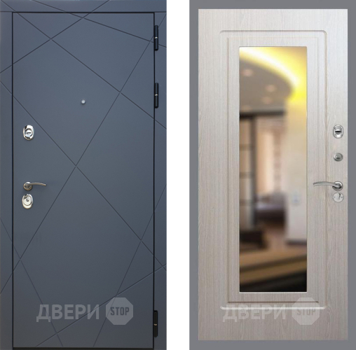 Входная металлическая Дверь Рекс (REX) 13 Силк Титан FLZ-120 Беленый дуб в Краснознаменске