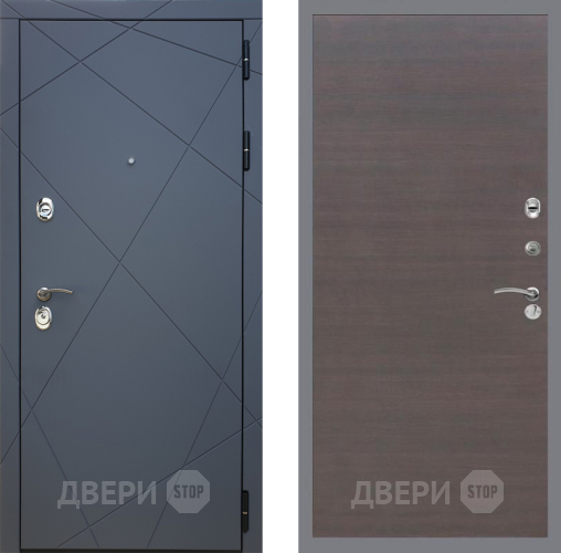 Входная металлическая Дверь Рекс (REX) 13 Силк Титан GL венге поперечный в Краснознаменске