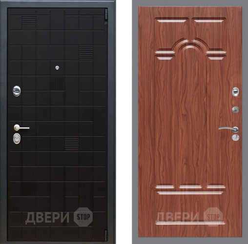 Входная металлическая Дверь Рекс (REX) 12 FL-58 орех тисненый в Краснознаменске