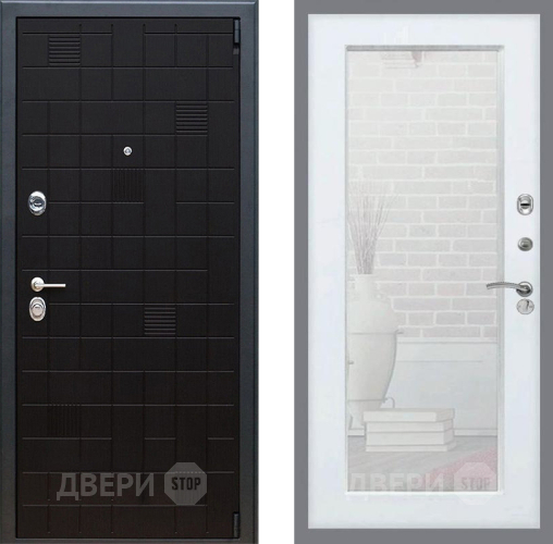 Входная металлическая Дверь Рекс (REX) 12 Зеркало Пастораль Белый ясень в Краснознаменске