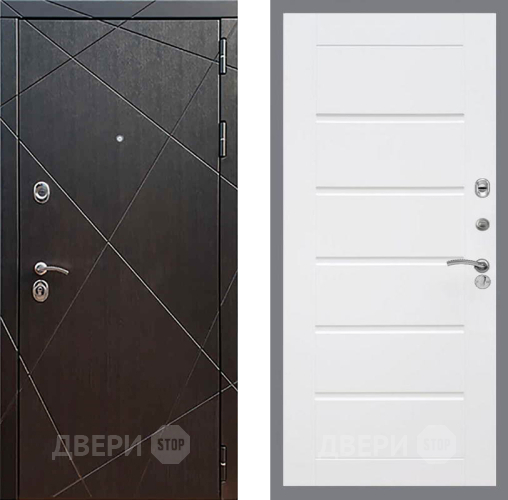Входная металлическая Дверь Рекс (REX) 13 Венге Сити Белый ясень в Краснознаменске