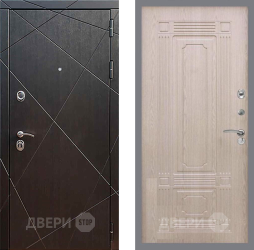 Входная металлическая Дверь Рекс (REX) 13 Венге FL-2 Беленый дуб в Краснознаменске