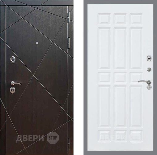 Входная металлическая Дверь Рекс (REX) 13 Венге FL-33 Силк Сноу в Краснознаменске