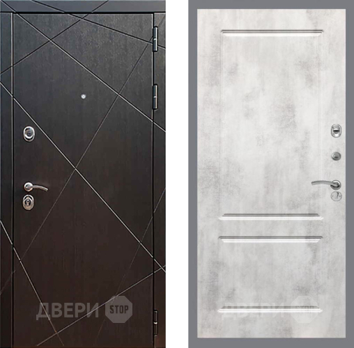 Входная металлическая Дверь Рекс (REX) 13 Венге FL-117 Бетон светлый в Краснознаменске