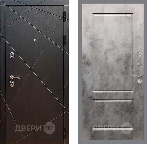 Входная металлическая Дверь Рекс (REX) 13 Венге FL-117 Бетон темный в Краснознаменске