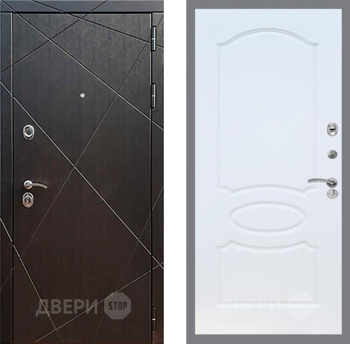 Входная металлическая Дверь Рекс (REX) 13 Венге FL-128 Белый ясень в Краснознаменске