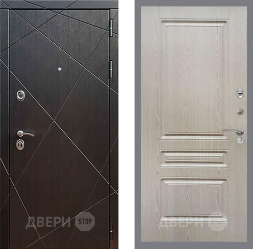Входная металлическая Дверь Рекс (REX) 13 Венге FL-243 Беленый дуб в Краснознаменске