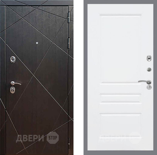 Входная металлическая Дверь Рекс (REX) 13 Венге FL-243 Силк Сноу в Краснознаменске