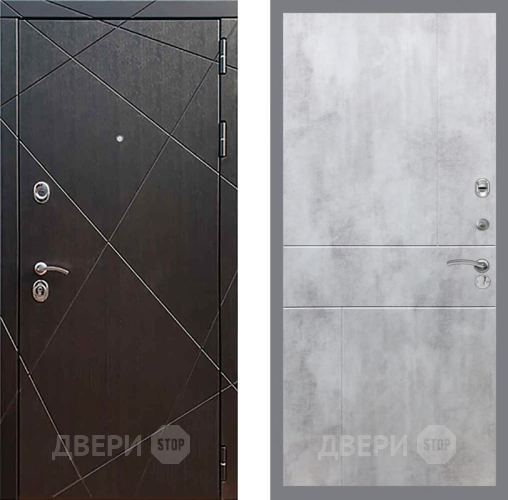 Входная металлическая Дверь Рекс (REX) 13 Венге FL-290 Бетон светлый в Краснознаменске
