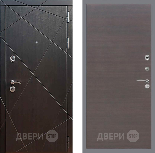 Входная металлическая Дверь Рекс (REX) 13 Венге GL венге поперечный в Краснознаменске