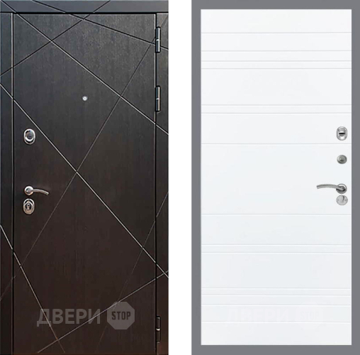 Входная металлическая Дверь Рекс (REX) 13 Венге Line Силк Сноу в Краснознаменске