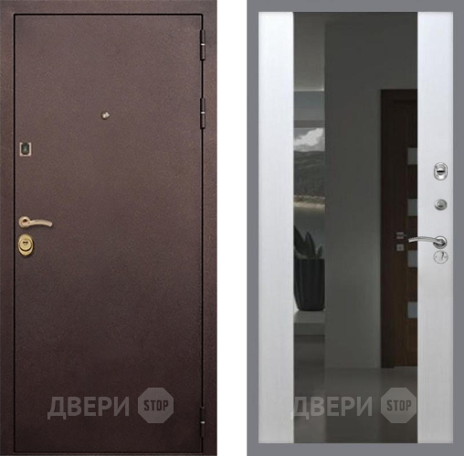Дверь Рекс (REX) Лайт 3К СБ-16 Зеркало Белый ясень в Краснознаменске