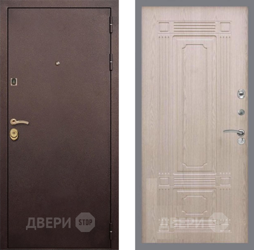 Входная металлическая Дверь Рекс (REX) Лайт 3К FL-2 Беленый дуб в Краснознаменске