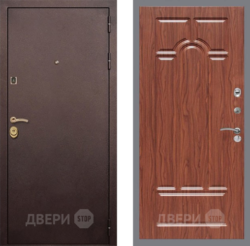 Входная металлическая Дверь Рекс (REX) Лайт 3К FL-58 орех тисненый в Краснознаменске
