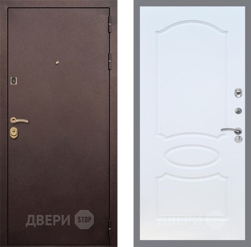 Входная металлическая Дверь Рекс (REX) Лайт 3К FL-128 Белый ясень в Краснознаменске