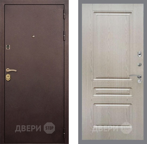 Входная металлическая Дверь Рекс (REX) Лайт 3К FL-243 Беленый дуб в Краснознаменске