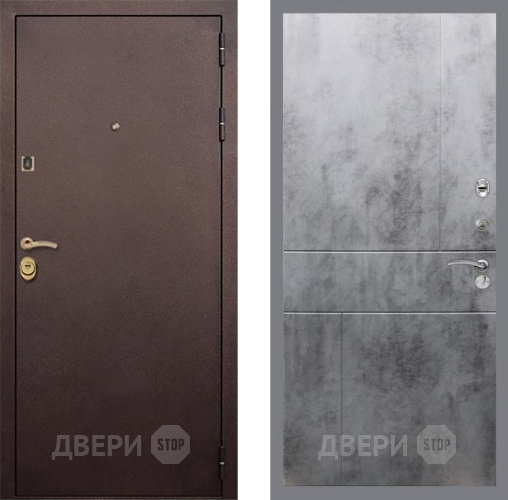 Входная металлическая Дверь Рекс (REX) Лайт 3К FL-290 Бетон темный в Краснознаменске