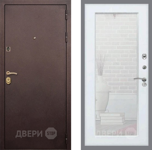 Дверь Рекс (REX) Лайт 3К Зеркало Пастораль Белый ясень в Краснознаменске