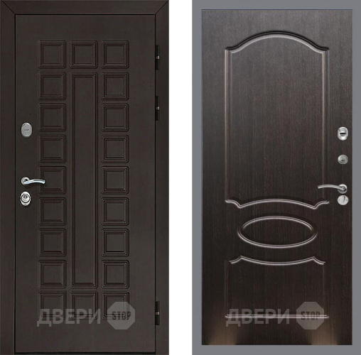 Входная металлическая Дверь Рекс (REX) Сенатор 3К FL-128 Венге светлый в Краснознаменске