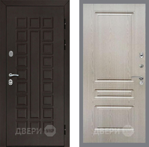Входная металлическая Дверь Рекс (REX) Сенатор 3К FL-243 Беленый дуб в Краснознаменске