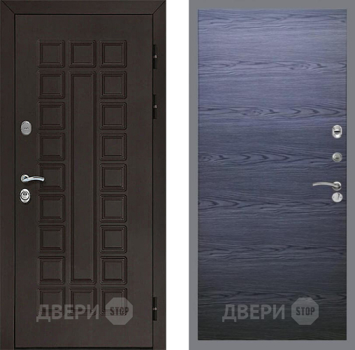 Входная металлическая Дверь Рекс (REX) Сенатор 3К GL Дуб тангенальный черный в Краснознаменске