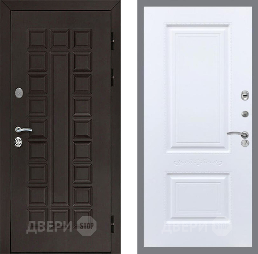 Входная металлическая Дверь Рекс (REX) Сенатор 3К Смальта Силк Сноу в Краснознаменске
