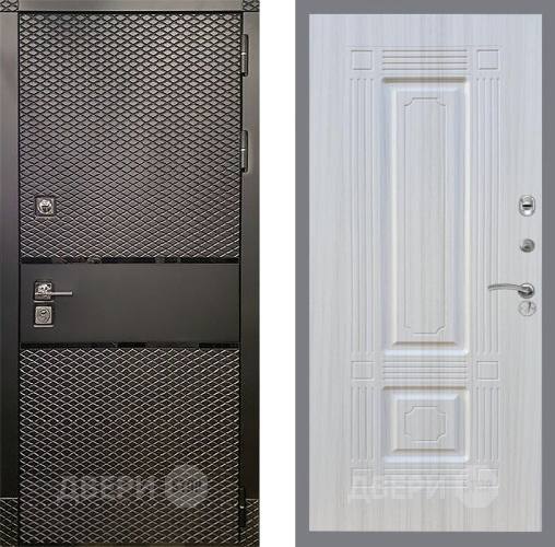 Входная металлическая Дверь Рекс (REX) 15 Черный Кварц FL-2 Сандал белый в Краснознаменске