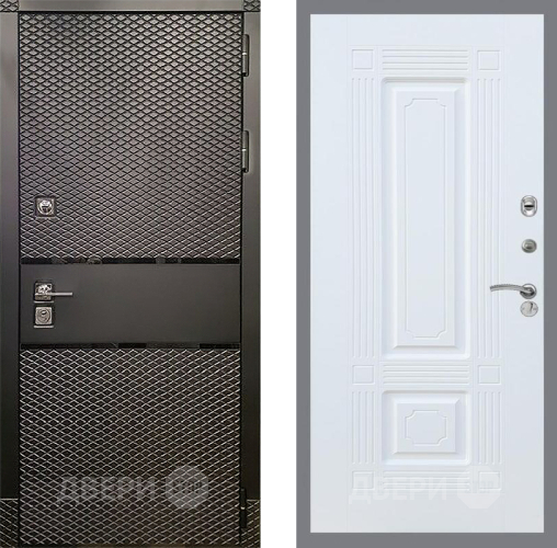 Входная металлическая Дверь Рекс (REX) 15 Черный Кварц FL-2 Силк Сноу в Краснознаменске